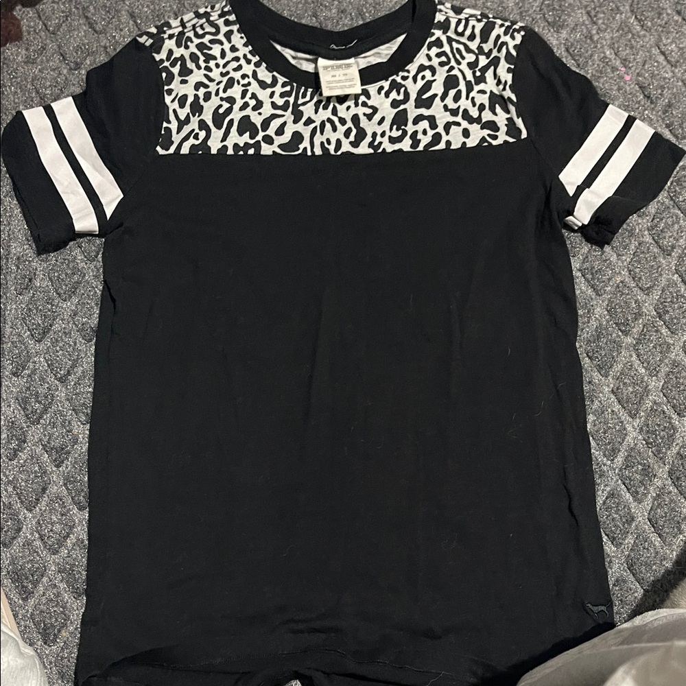 PINK Black and White Shirt